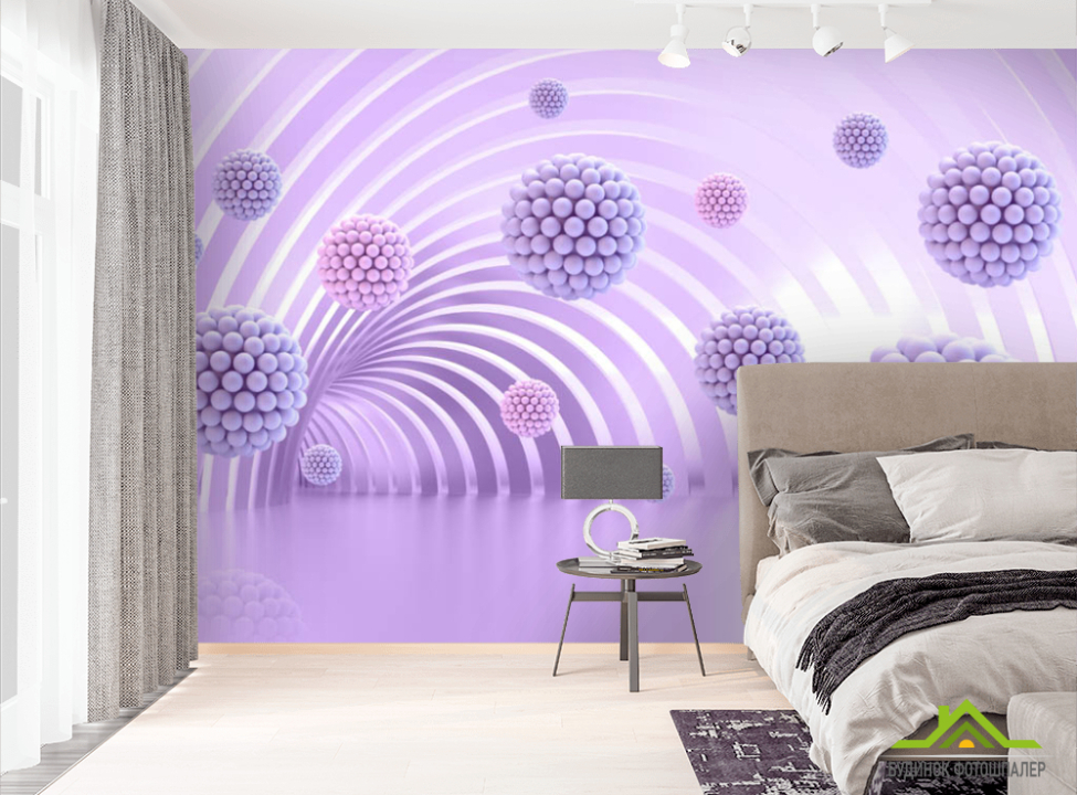 выбрать Фотообои Фиолетовые шары Фотообои 3Д на стену