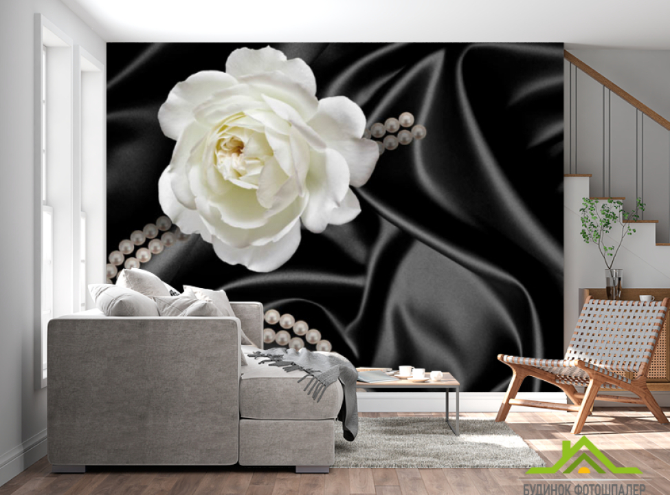 выбрать Фотошпалери Троянда з перлами Фотошпалери Троянди на стіну