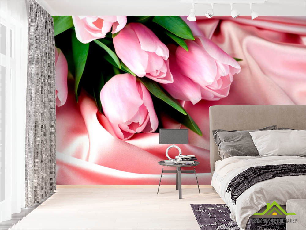 Фотошпалери Рожеві тюльпани
