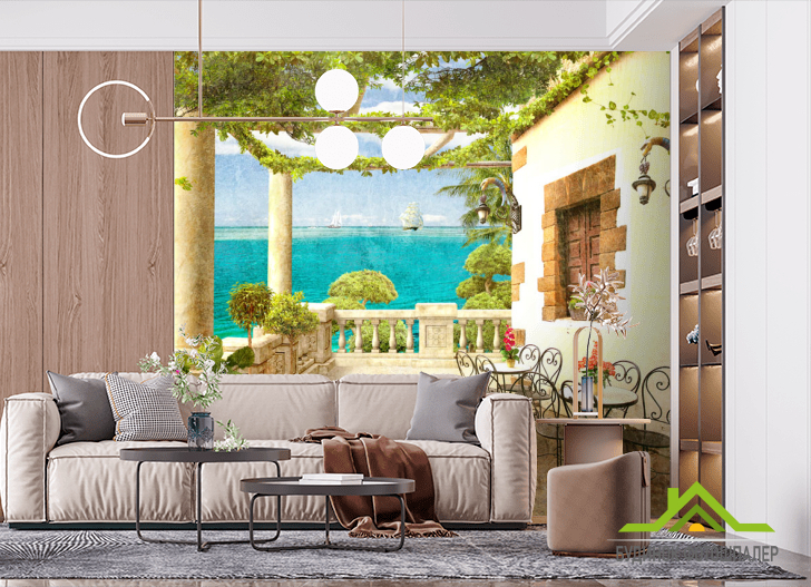 Фотошпалери Фреска мальовничий балкон