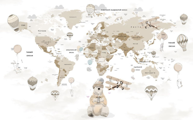 Фотошпалери Розвиваюча карта російською