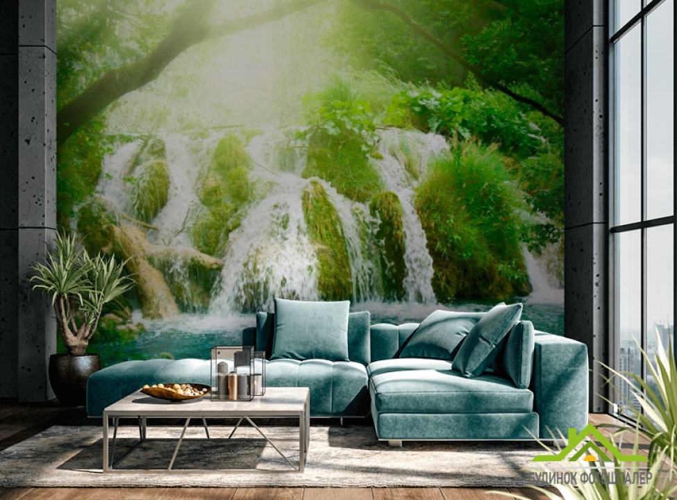 выбрать Фотошпалери Кажуть струмки Фотошпалери Водоспад на стіну