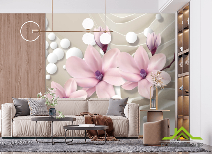 Фотошпалери 3д магнолії