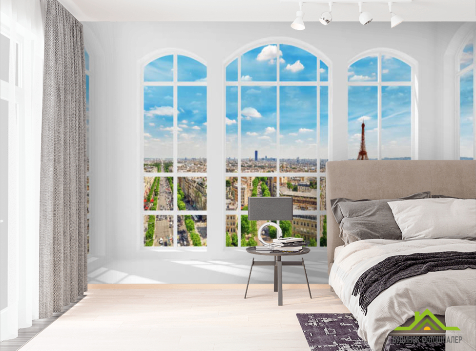 выбрать Фотошпалери Вид з вікна на Париж Фотошпалери Вид з вікна на стіну