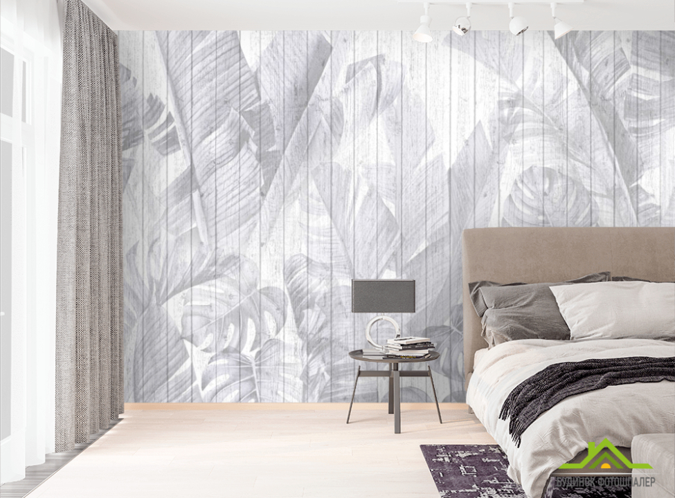 выбрать Фотошпалери Бананові листя фіолетові Фотошпалери тропічні листя на стіну