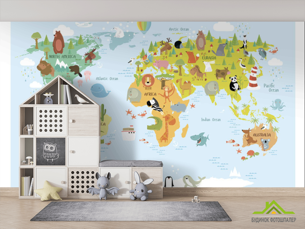 Фотошпалери Дитяча карта