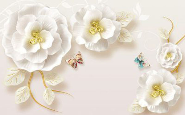 Фотошпалери Квіти і метелики