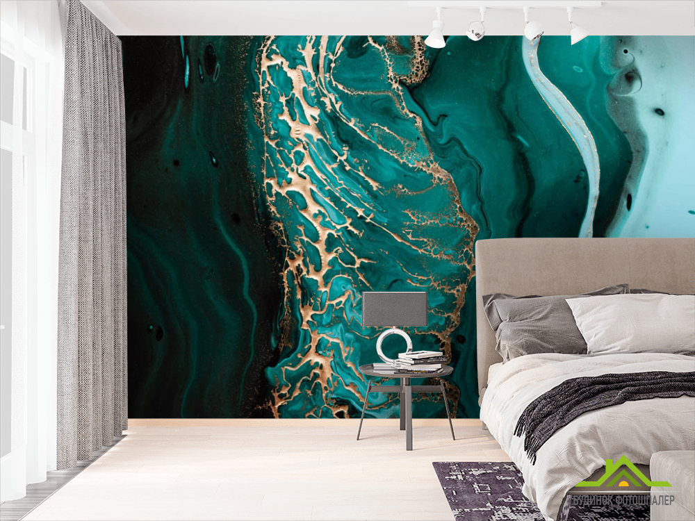 Фотошпалери Бірюзовий флюїд