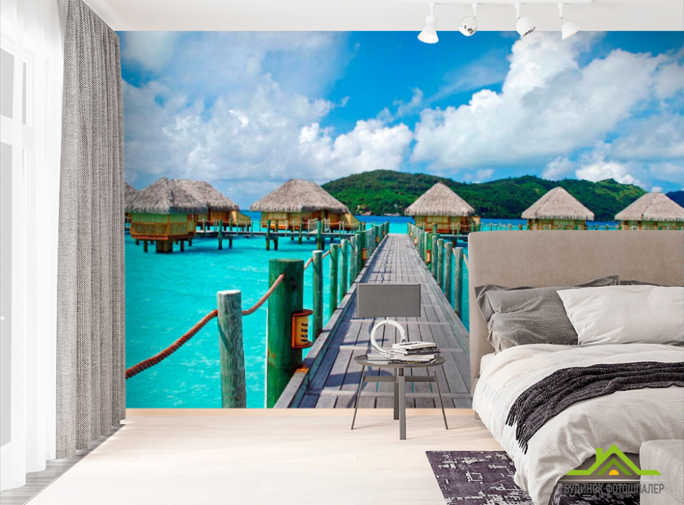 выбрать Фотошпалери Місток до хатам Фотошпалери Архітектура на стіну