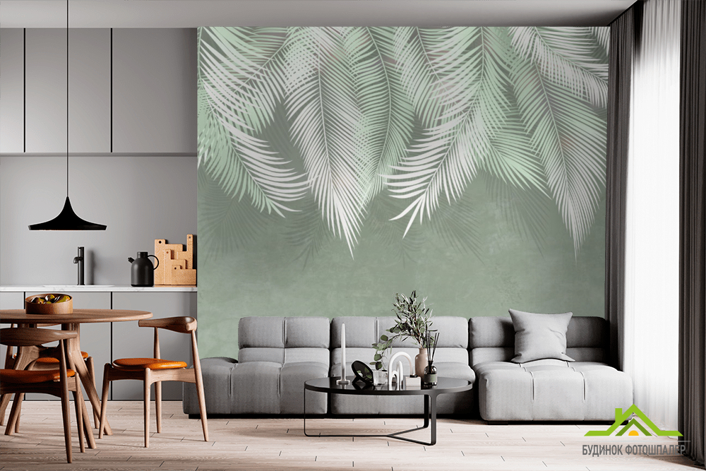 Фотошпалери світлі листя на стіну