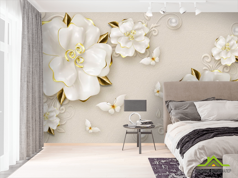Фотообои 3д цветы