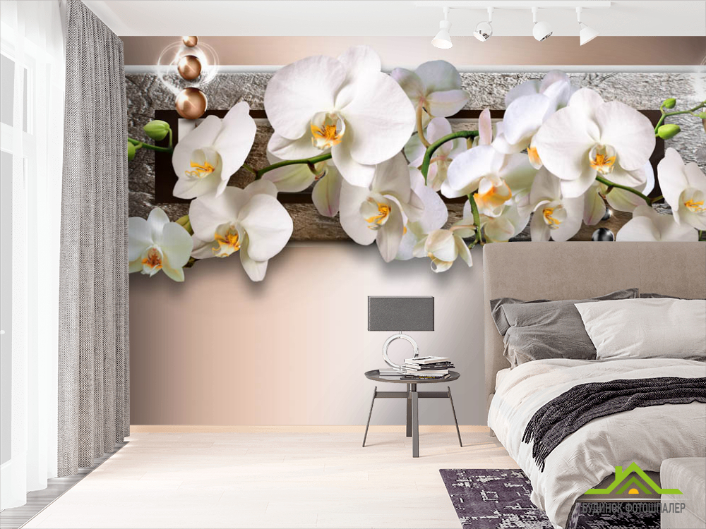 Фотошпалери 3д гілка орхідей