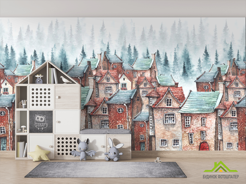 Фотошпалери Будиночки в лісі