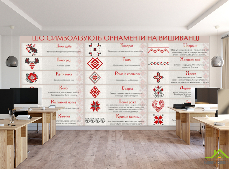 выбрать Фотошпалери символіка орнамент вишиванки. Фотошпалери Україна на стіну