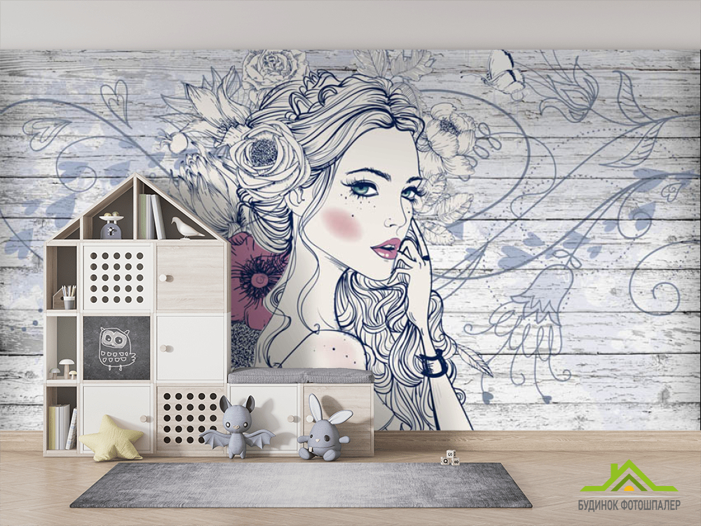 Фотообои Принт для девочки
