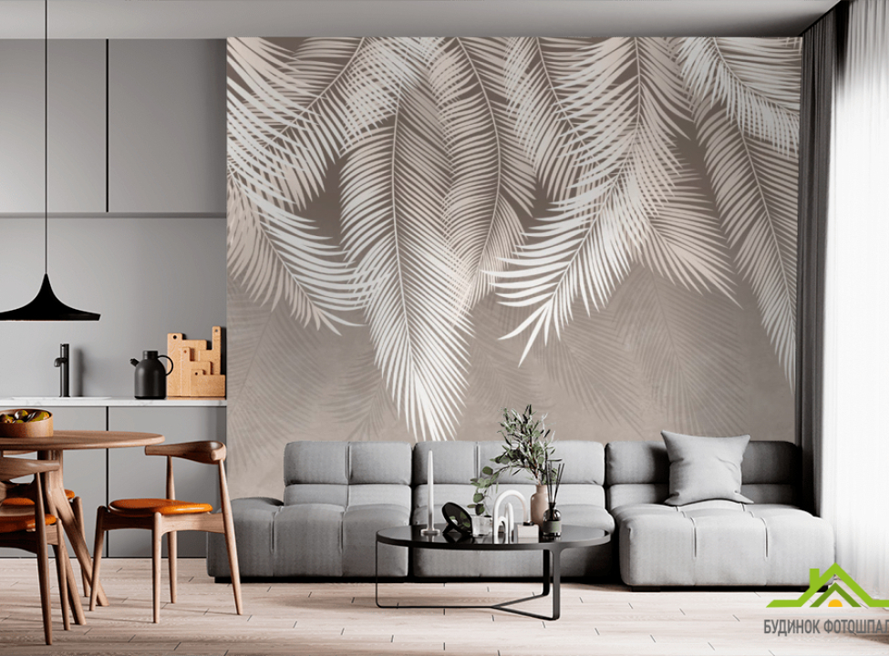 выбрать Фотообои фиолетовые листья на стену Фотообои Дизайнерские листья на стену