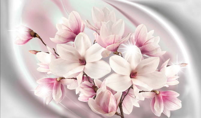 Фотообои Фиолетовые магнолии