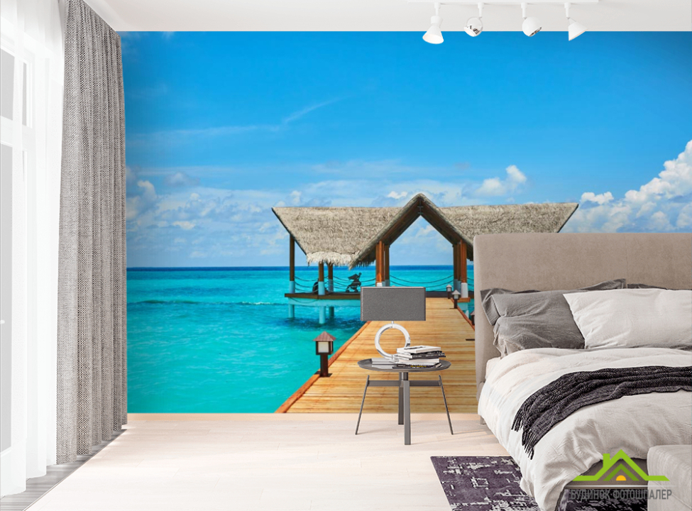 выбрать Фотообои Мостик на Мальдивах Фотообои мостик на стену