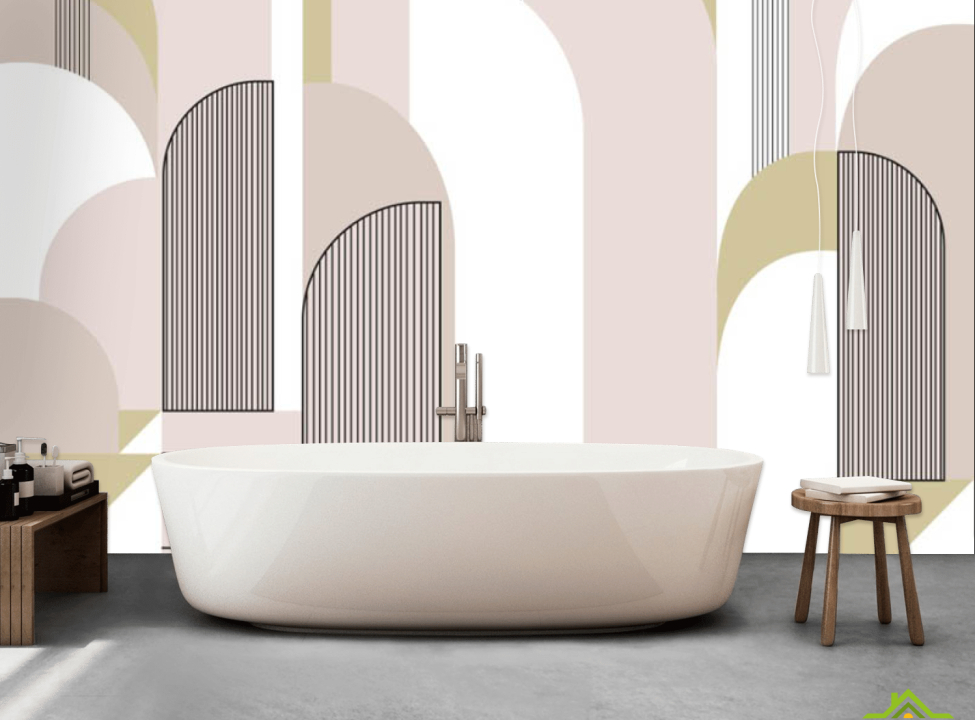 выбрать Фотообои Геометрия в бежевых оттенках Фотообои в ванную на стену