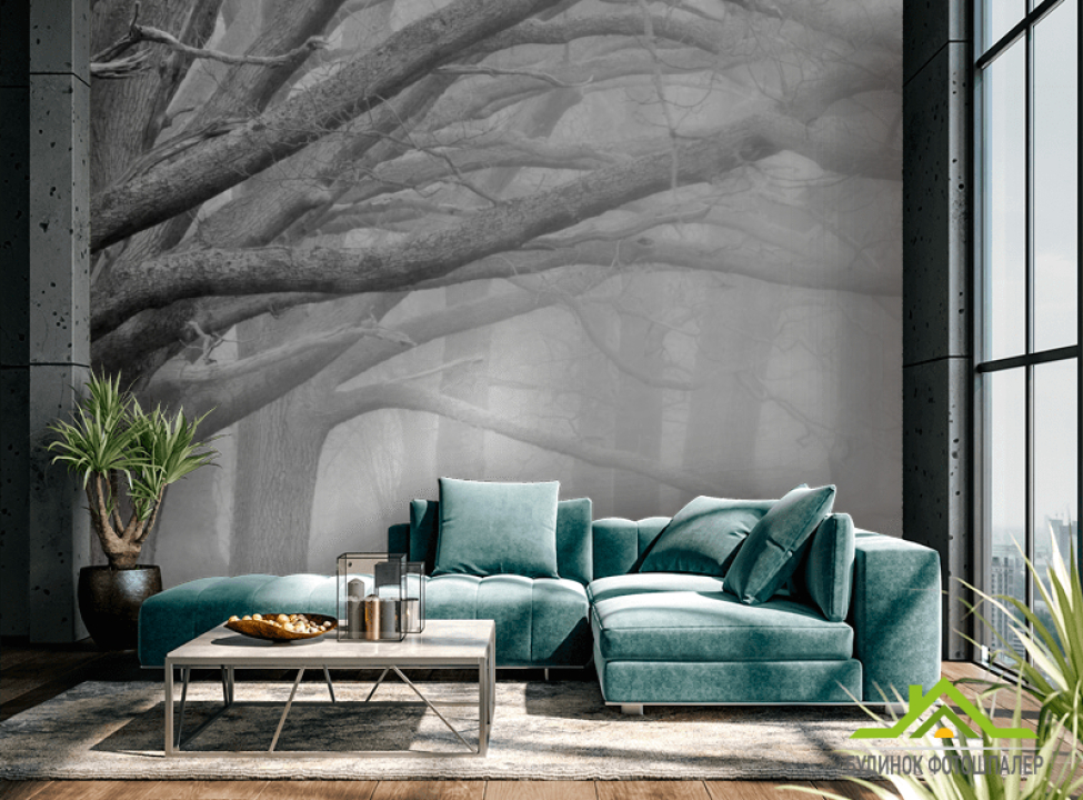 выбрать Фотошпалери великі сірі дерева Фотошпалери дерева на стіну