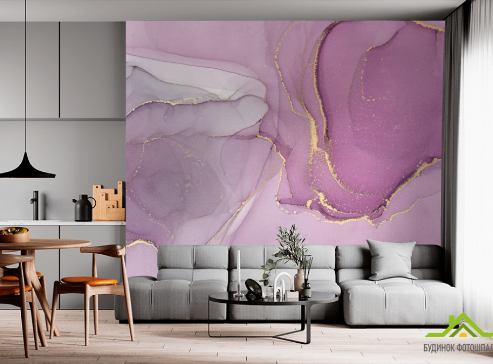 выбрать Фотообои розовый флюид золото Фотообои с золочением на стену