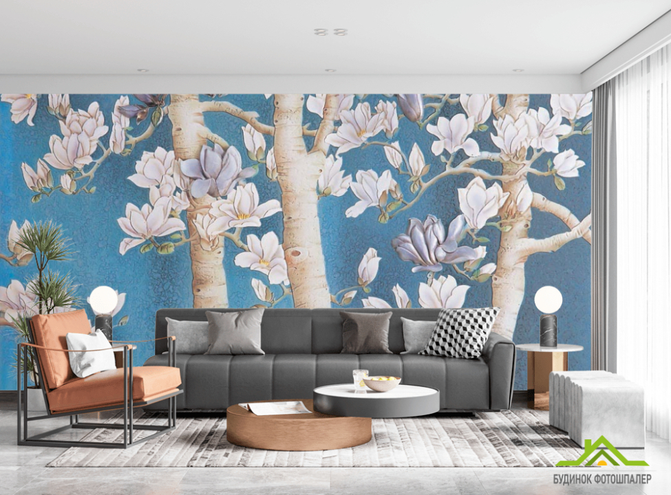 выбрать Фотошпалери Магнолії барельєф Фотообої по стилю на стіну