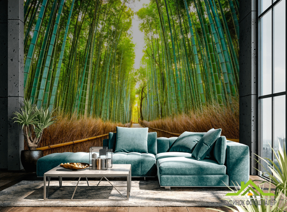 выбрать Фотообои Бамбуковая роща Фотообои Расширяющие пространство на стену
