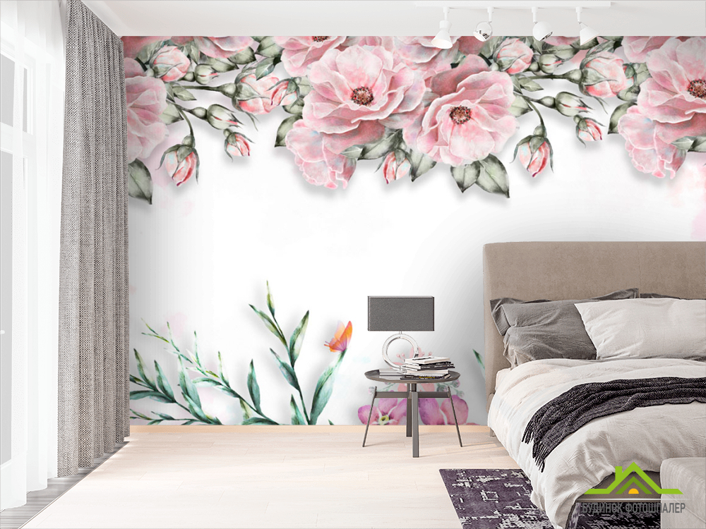 Фотообои Акварельные цветы