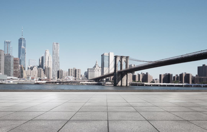 Фотошпалери бетонна бруківка і міст