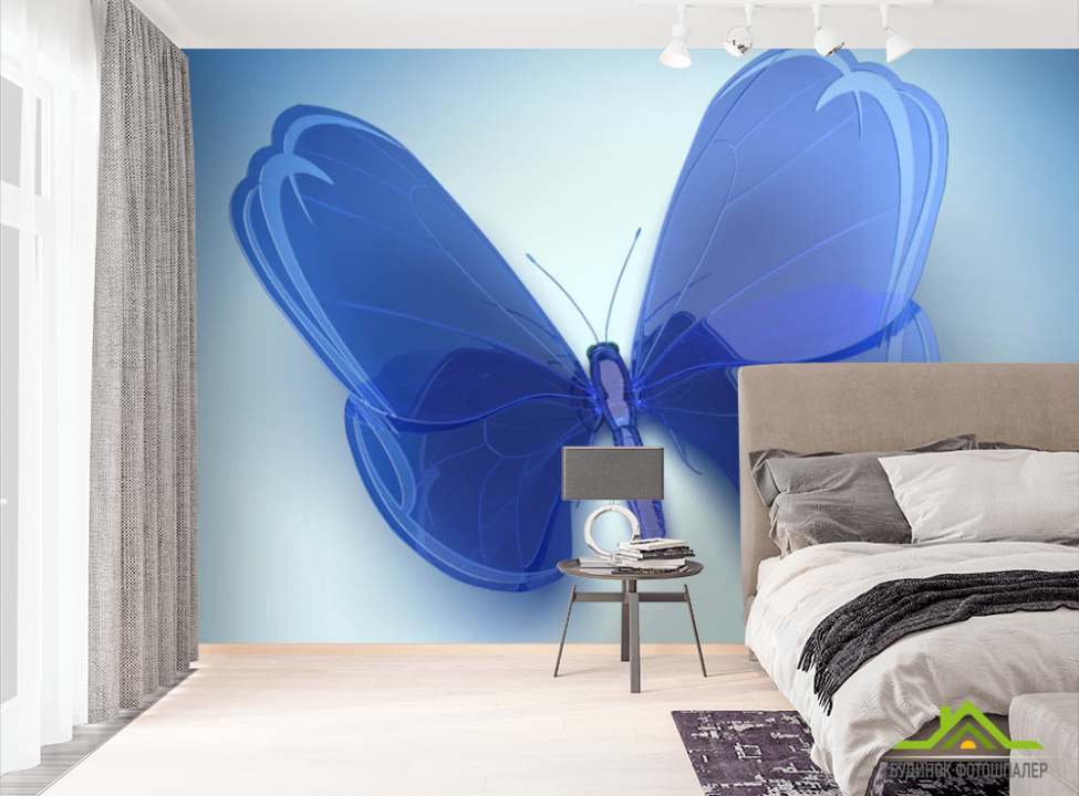 выбрать Фотообои синяя бабочка Фотообои разные на стену