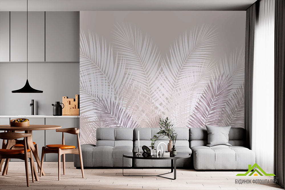 Фотошпалери бежеві листя