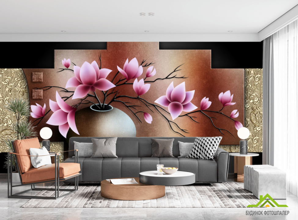 выбрать Фотообои 3д магнолии Фотообои Цветы на стену