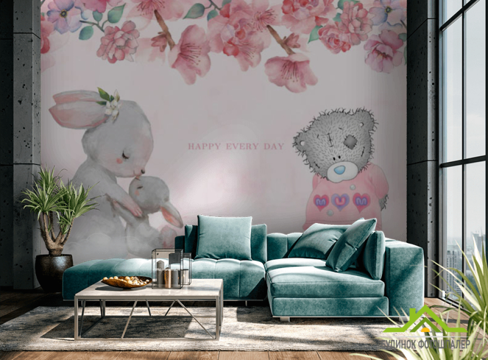 выбрать Фотообои зайка и мишка Фотообои разные на стену