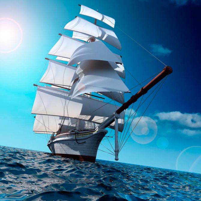 Фотошпалери Вітрильник