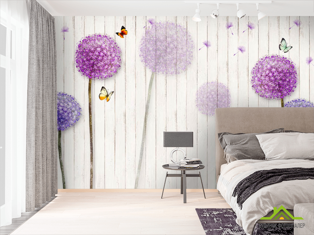 Фотошпалери кольорові кульбаби