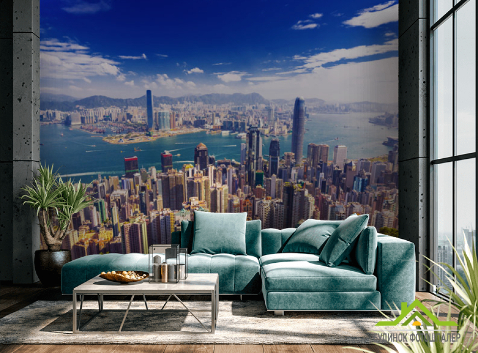 выбрать Фотообои Вид сверху на мегаполис Фотообои Город на стену