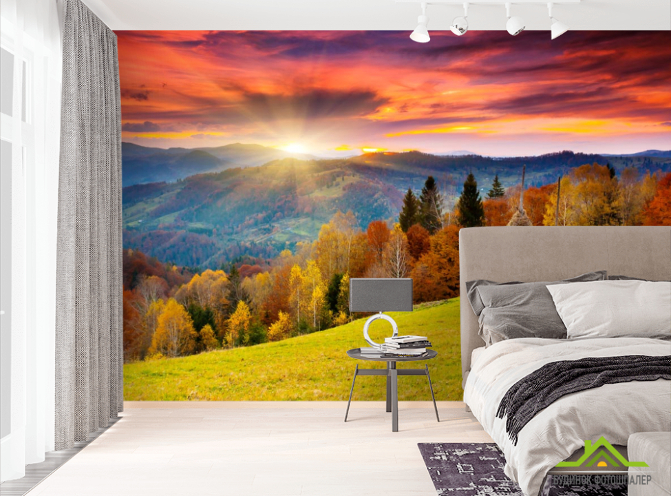 выбрать Фотошпалери стоги сіна в горах Фотошпалери Природа на стіну