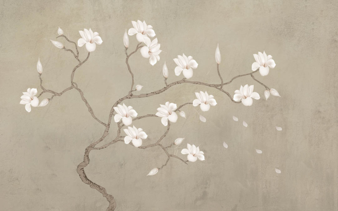 Фотошпалери Гілка в східному стилі