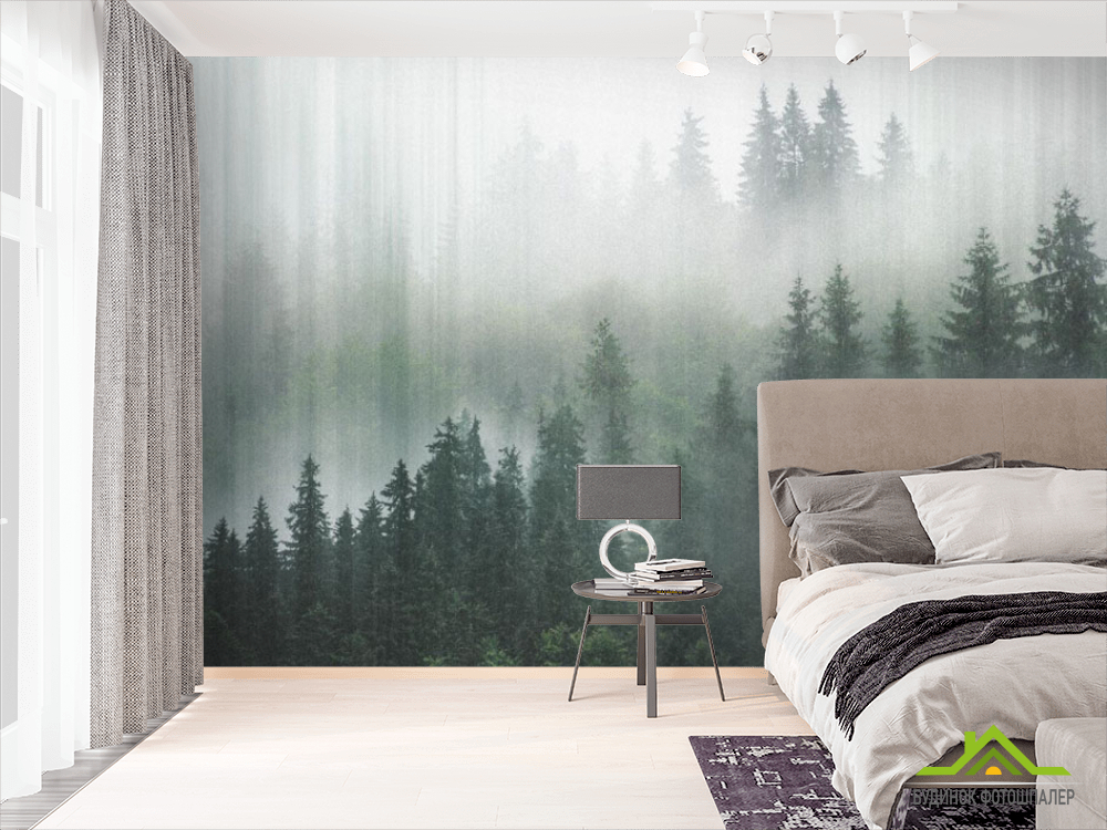 Фотообои Туманный лес 3д
