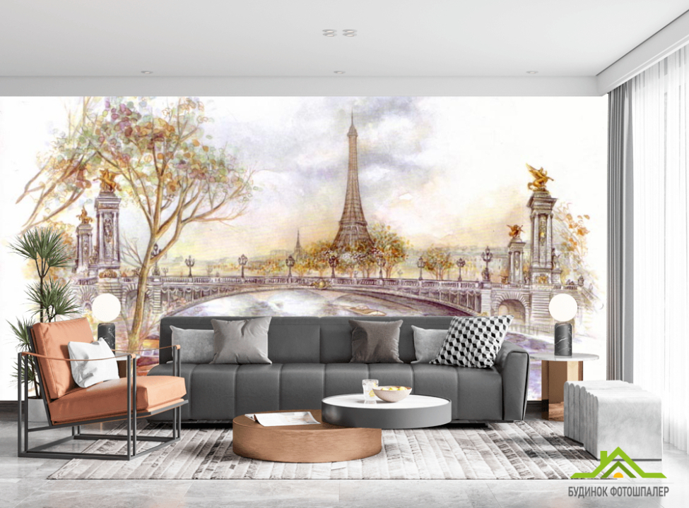 выбрать Фотошпалери Париж Фотошпалери Ілюстрації на стіну