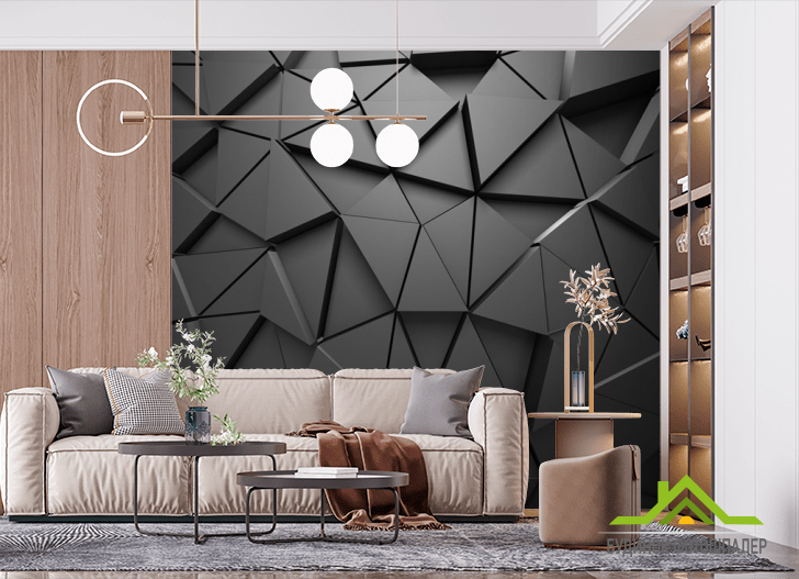 Фотошпалери Чорна стіна 3д