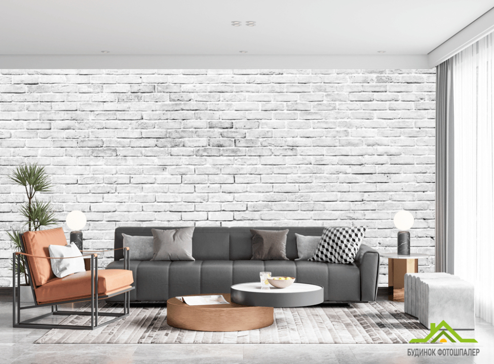 выбрать Фотообои Серая кирпичная стена Обои под кирпич на стену