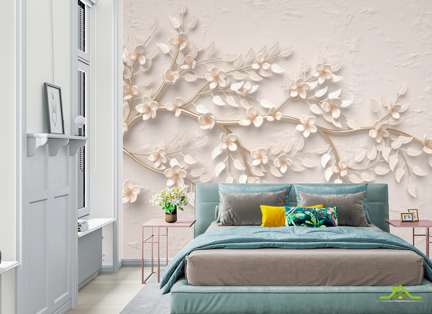 Фотообои Ветка барельеф