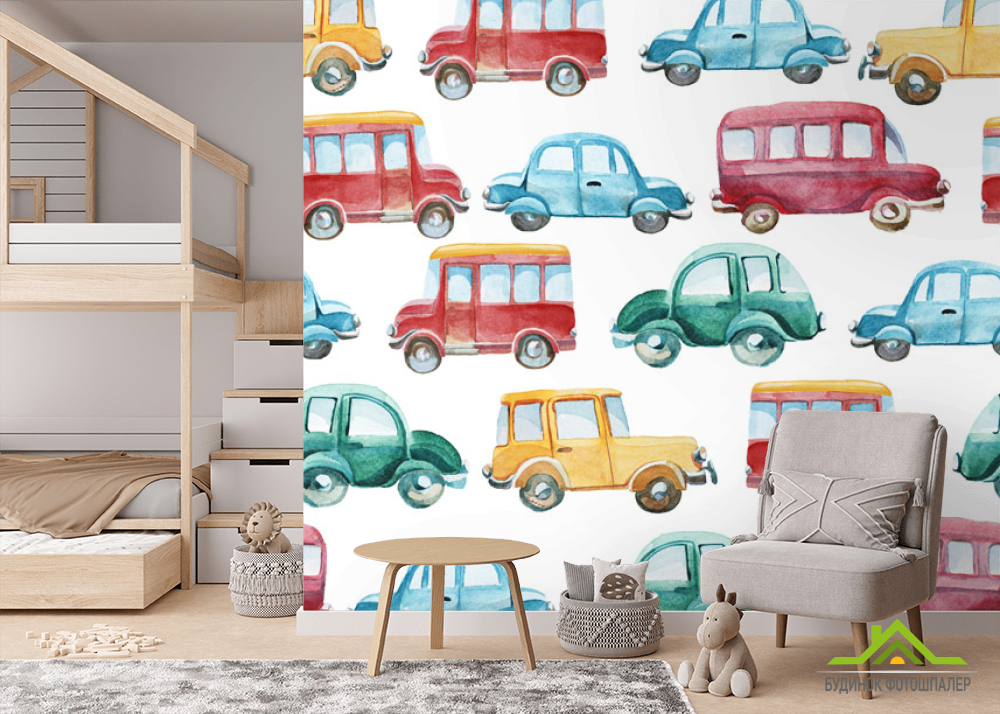 Фотошпалери Різнокольорові машинки