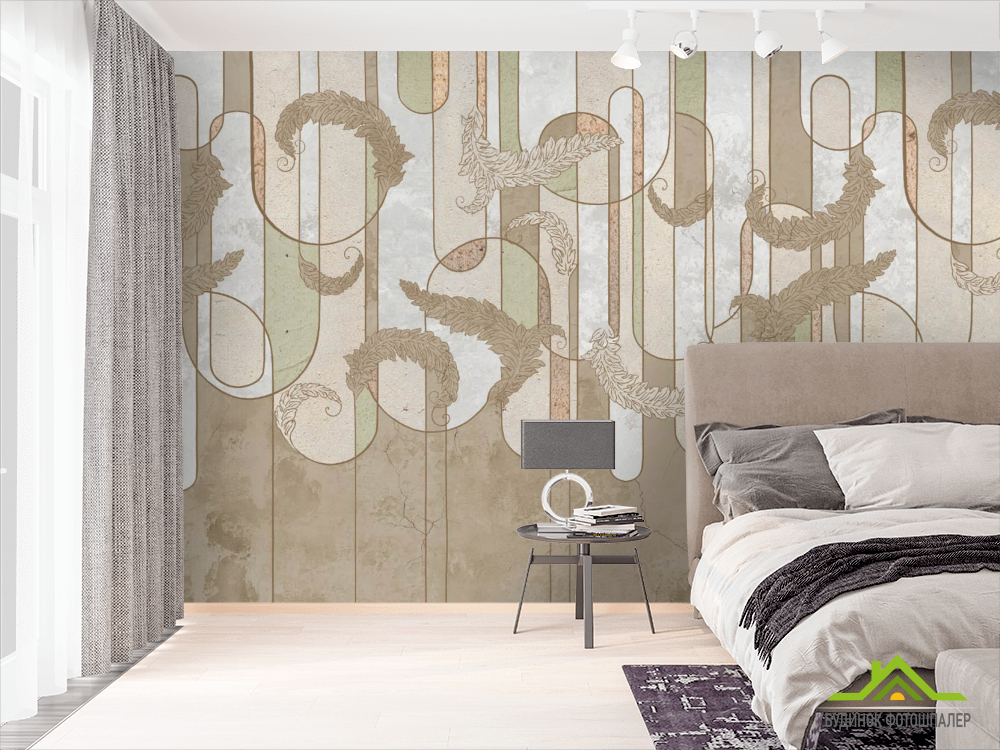 Фотошпалери візерунок на коричневому тлі