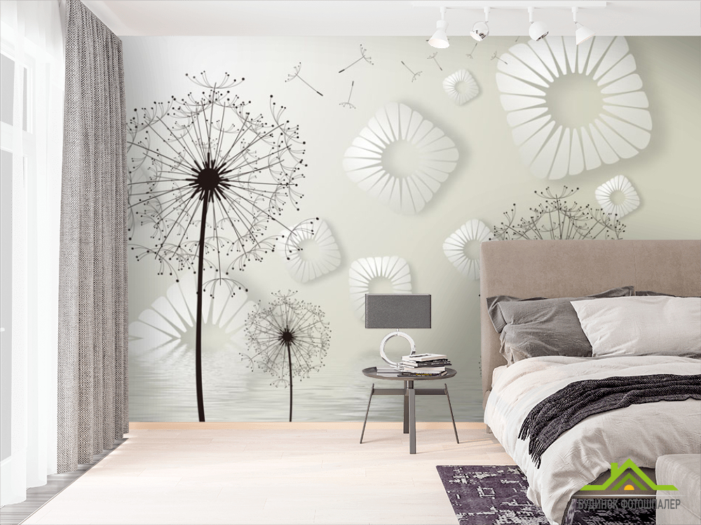 Фотошпалери 3д кульбаби