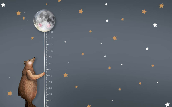 Фотообои Мишка с ростометром