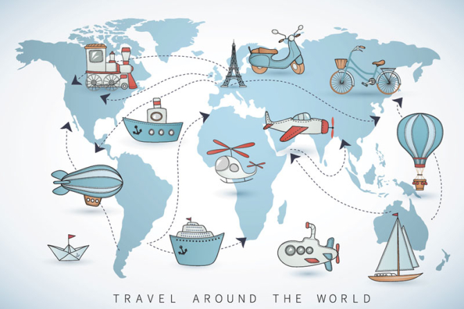 Фотошпалери карта дитяча для маленьких мандрівників