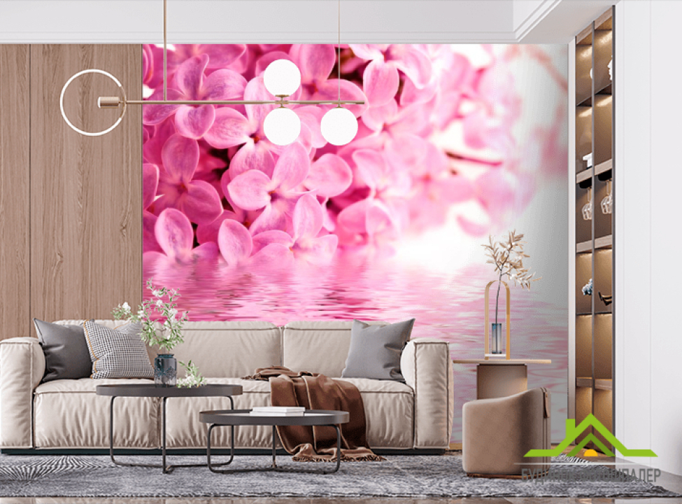 выбрать Фотошпалери Розова бузок Фотошпалери Квіти на стіну