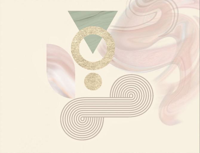 Фотообои круги с золотом